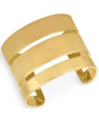 Rachel Rachel Roy Gold-tone Three Band Cuff Bracelet