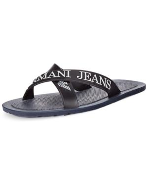 Armani Jeans Logo Slide Sandals Men's Shoes
