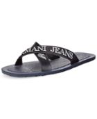 Armani Jeans Logo Slide Sandals Men's Shoes