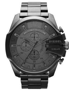 Diesel Men's Chronograph Gunmetal Ion-plated Stainless Steel Bracelet Watch 51mm Dz4282