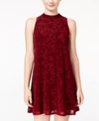 Speechless Juniors' Flocked Velvet Shift Dress, A Macy's Exclusive
