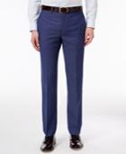 Calvin Klein Men's Extra Slim-fit Blue Check Dress Pants