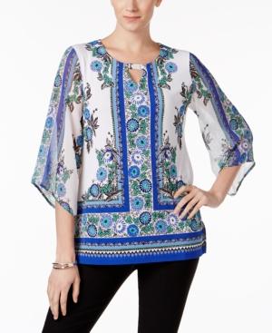 Jm Collection Petite Printed Tunic, Created For Macy's