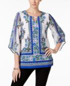 Jm Collection Petite Printed Tunic, Created For Macy's