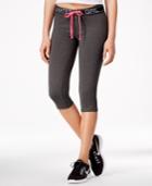 Material Girl Juniors' Active Drawstring Cropped Yoga Leggings, Only At Macy's