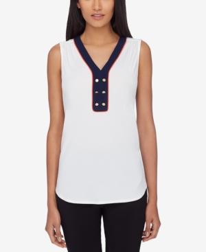 Tahari Asl Button-detail Shell