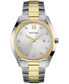 Bulova Men's Diamond Accent Two-tone Stainless Steel Bracelet Watch 43mm 98d125