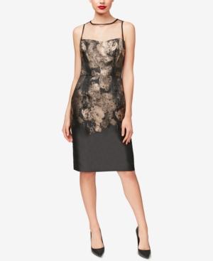 Betsey Johnson Metallic Floral Sheath Dress