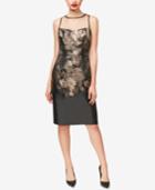 Betsey Johnson Metallic Floral Sheath Dress