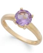 Victoria Townsend 18k Gold Over Sterling Silver Ring, Amethyst February Birthstone Ring (1-1/3 Ct. T.w)