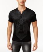 Inc International Concepts Men's Textured Palm Split-neck Shirt, Created For Macy's