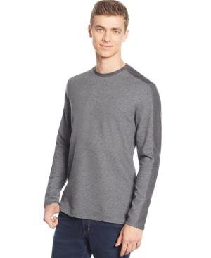 Alfani Ponte Crew Long-sleeve Shirt