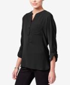 Bar Iii V-neck High-low Blouse, Only At Macy's