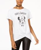 Disney Juniors' Minnie Mouse Sassy Twist-front Graphic T-shirt