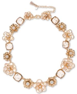 Lonna & Lilly Gold-tone Crystal Flower Collar Necklace, 16 + 3 Extender