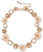 Lonna & Lilly Gold-tone Crystal Flower Collar Necklace, 16 + 3 Extender