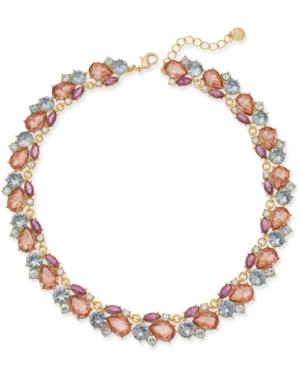 Charter Club Gold-tone Multi-stone Cluster Collar Necklace, 17 + 2 Extender, Created For Macy's