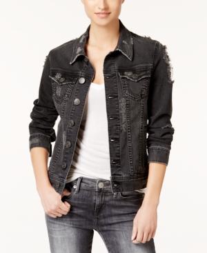 True Religion Dani Cotton Ripped Denim Jacket