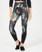 Superdry Leaf-print Mesh-inset Leggings