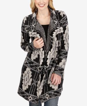 Lucky Brand Draped Printed Cardigan