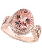 Blush By Effy Morganite (2-1/3 Ct. T.w.) And Diamond (1/2 Ct. T.w.) Ring In 14k Rose Gold