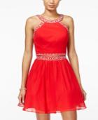 B Darlin Juniors' 2-pc. Embellished Fit & Flare Dress