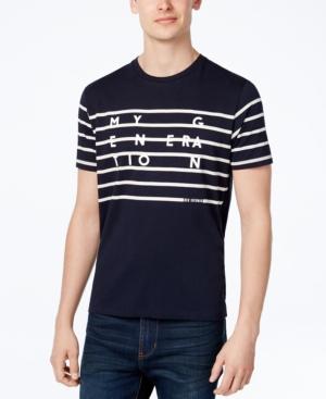 Ben Sherman Men's Slim-fit Striped Graphic T-shirt