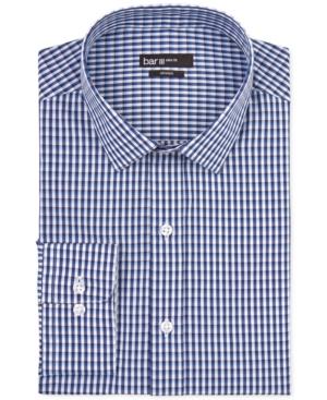 Bar Iii Slim-fit Blue Gradient Check Dress Shirt