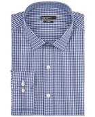 Bar Iii Slim-fit Blue Gradient Check Dress Shirt