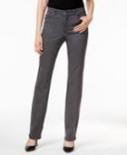 Charter Club Petite Lexington Slate Grey Wash Straight-leg Jeans, Only At Macy's