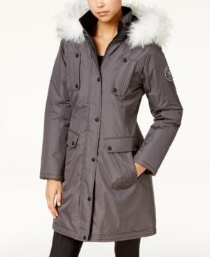 Madden Girl Juniors' Faux-fur-trim Parka, A Macy's Exclusive