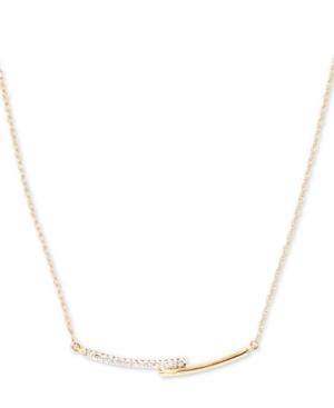 Elsie May Diamond Accent Overlapping Collar Necklace In 14k Gold, 15 + 1 Extender