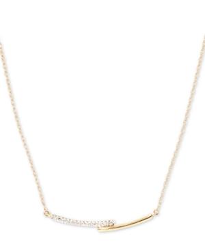 Elsie May Diamond Accent Overlapping Collar Necklace In 14k Gold, 15 + 1 Extender