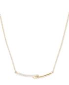 Elsie May Diamond Accent Overlapping Collar Necklace In 14k Gold, 15 + 1 Extender