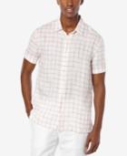 Perry Ellis Men's Windowpane-print Short-sleeve Shirt