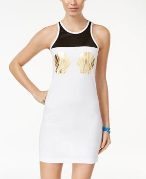 Material Girl Active Juniors' Mesh-inset Bodycon Dress, Created For Macy's