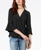 Inc International Concepts Surplice-neck Bell-sleeve Blouse, Created For Macy's