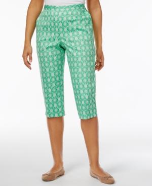 Alfred Dunner Bahama Bays Turtle-print Capri Pants