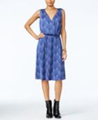 Tommy Hilfiger Printed Faux-wrap Dress, Only At Macy's