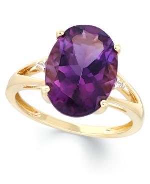 Amethyst (5 Ct. T.w.) And Diamond Accent Ring In 14k Gold