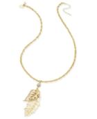 Thalia Sodi Gold-tone Pave Double Feather Pendant Necklace, Only At Macy's