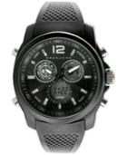 Sean John Men's Sport Analog-digital Black Silicone Strap Watch 46mm 10024431