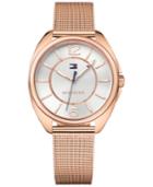 Tommy Hilfiger Women's Sophisticated Sport Rose Gold-tone Stainless Steel Mesh Bracelet Watch 38mm 1781697