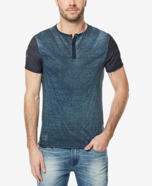 Buffalo David Bitton Men's Colorblocked Deconstructed Henley