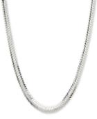 Giani Bernini Flat Snake Chain 18 Collar Necklace In Sterling Silver, Created For Macy's