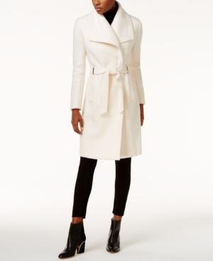 Ivanka Trump Belted Wool Wrap Coat