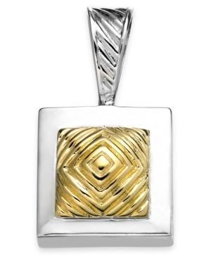 Pyramid Pendant In 14k Gold And Sterling Silver