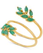 Emerald Coil Statement Ring (9/10 Ct. T.w.) In 14k Gold