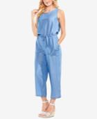 Vince Camuto Striped Chambray Jumpsuit