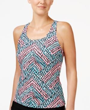 Go By Gossip Road Warrior Printed Racerback Tankini Top Women's Swimsuit